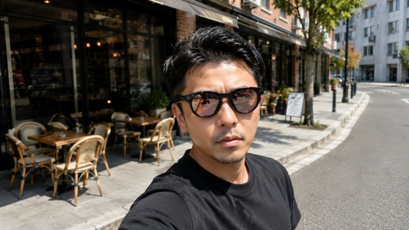 OAKEYメタ、ハウストンを掛けたモデルの写真